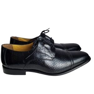 Liberty LS-898 Derby Style Black Leather Lace Up Dress Shoes Size 13